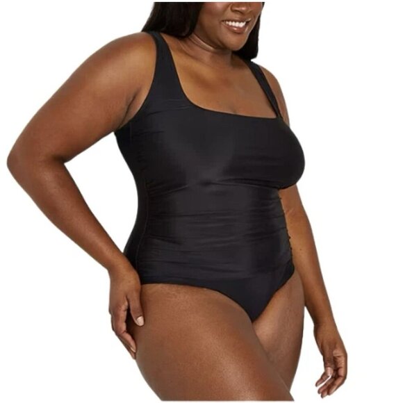 Sonnet Shores 24W Plus Size Black One Piece Swimsuit Msrp $84.00. New With Tags - Picture 2 of 9